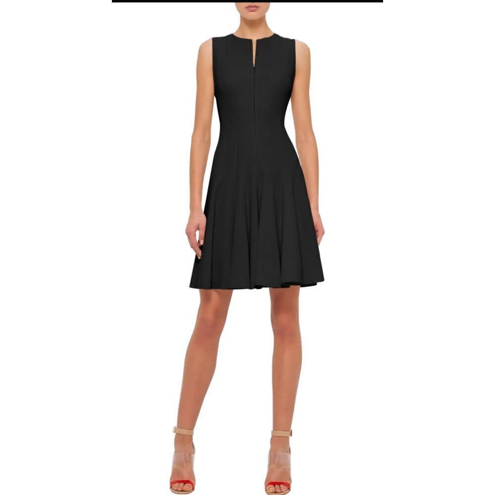 Akris Black Sleeveless Mini Dress Size 10 Pre-owned - FREE SHIPPING